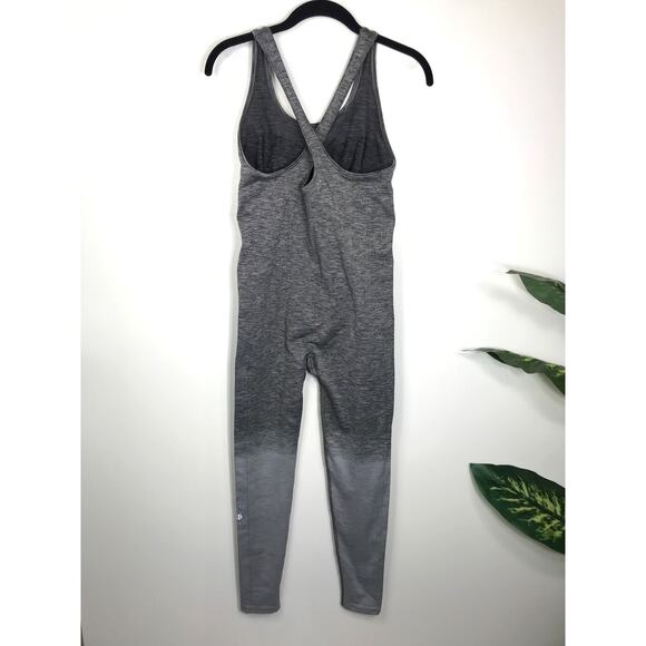 Lululemon Gray Ombre Balance and Resist Athletic Onesie Bodysuit Workout Gym - Picture 3 of 11